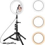 18 Inch LED RingLights Light Up Your Creativity Perfect Lighting For Every Setup Ideal For Content Creators Adjustable Brightness And  Color Temperature Durable Portable Stand Included  Perfect For Youtube, Tiktok
