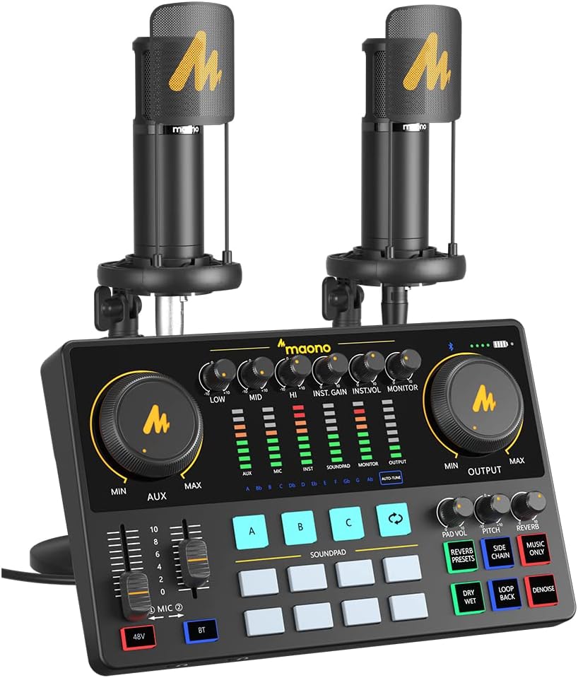 1 MAONOCASTER E2 Gen2 Professional Sound Card Original Sound Card For Podcasting And Recording Professional Audio Control Multiple Input Support Studio Quality Sound Real Time Effects Easy to Use Interface - Image 1