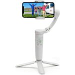 Gimbal Stabilizer For Smartphone M1 Handheld Foldable 3-Axis Gimbal With Tripod Face Tracking Anti Shake Phone Stabilizer Advanced Gyroscope Shake-Free Footage Object Tracking Panoramic Time-Lapse & Slow-Motion For Video Recording Vlogging & Travel